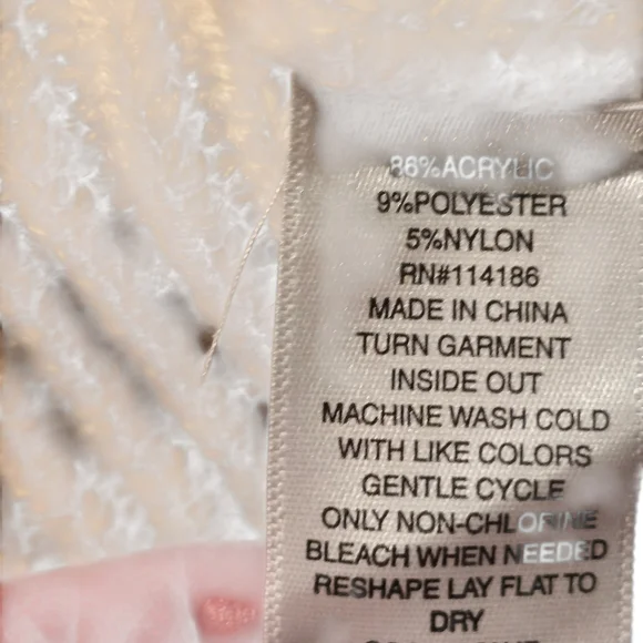 A.N.A. Beige Fringed Western Cowgirl Turtleneck Sweater Sz 1X - Picture 7 of 7